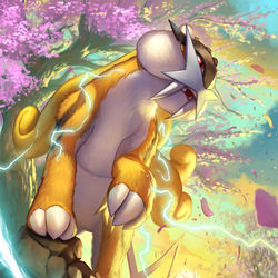 This is a pixiv picture whose title is ライコウ.