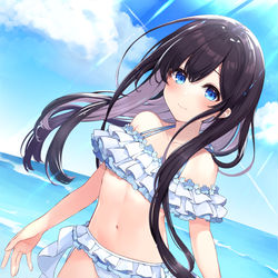 This is a pixiv picture whose title is 夏の浅瀬.