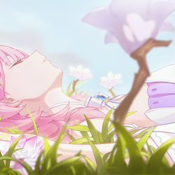 This is a pixiv picture whose title is 粉色妖精的梦.