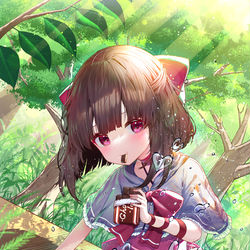 This is a pixiv picture whose title is 🍫🎀.