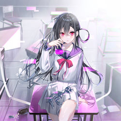 This is a pixiv picture whose title is 怪物中毒.