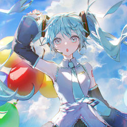 This is a pixiv picture whose title is ミクHAPPY BIRTHDAY♥.
