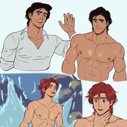 This is a pixiv picture whose title is the little merman.