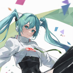 This is a pixiv picture whose title is Miku Racing 2022.