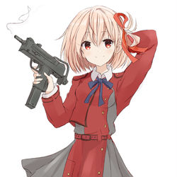 This is a pixiv picture whose title is 千束ちゃんバレットタイム.