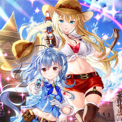 This is a pixiv picture whose title is 荒野のふたつ星.