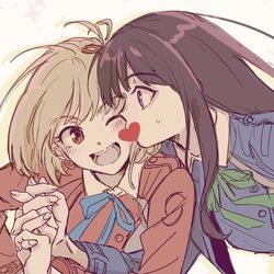 This is a pixiv picture whose title is リコリコ LOG.
