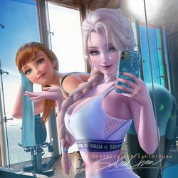 This is a pixiv picture whose title is ジムセルフィー gym selfy 健身房自拍.