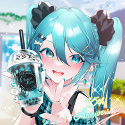 This is a pixiv picture whose title is ミクさんおめでとう.