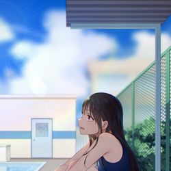 This is a pixiv picture whose title is プールサイド.