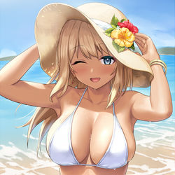 This is a pixiv picture whose title is 白ビキニさん.