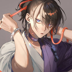 This is a pixiv picture whose title is 和風男子.