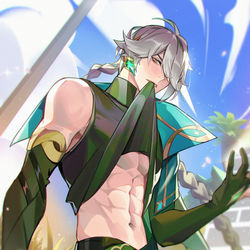 This is a pixiv picture whose title is 艾尔海森.