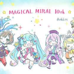 This is a pixiv picture whose title is マジカルミライ10th.
