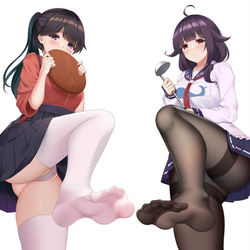 This is a pixiv picture whose title is 鳳翔and大鯨.