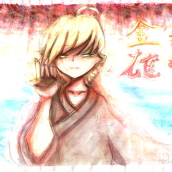 This is a pixiv picture whose title is 【毎月30日投稿】オリジナルキャラ 金雄（かなお）.