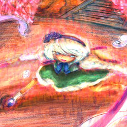 This is a pixiv picture whose title is 【毎月30日投稿】東方イラストコンテスト　ここから先は行かせない.