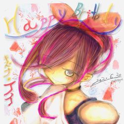 This is a pixiv picture whose title is 【毎月30日投稿！】キズナアイ誕生日.