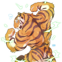 This is a pixiv picture whose title is バックダブルバイセップス…かな？.