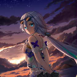 This is a pixiv picture whose title is 夕阳下的符华.