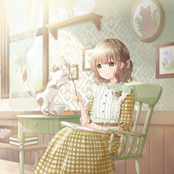 This is a pixiv picture whose title is 猫のいる生活.