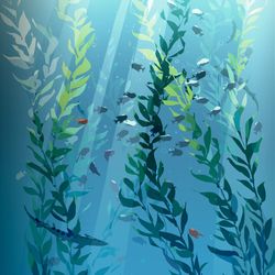 This is a pixiv picture whose title is 海生館巨藻森林.