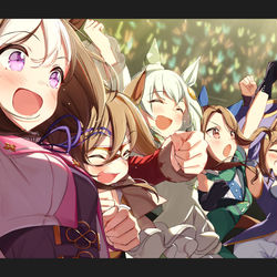 This is a pixiv picture whose title is 『トレセーン！』.