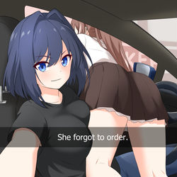 This is a pixiv picture whose title is She forget to order.