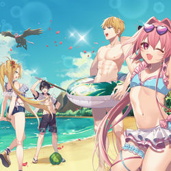 This is a pixiv picture whose title is 【寄稿イラスト】summerな十二勇士.