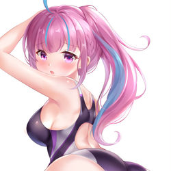 This is a pixiv picture whose title is ポニテあくたん.