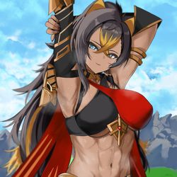 This is a pixiv picture whose title is Dehya.