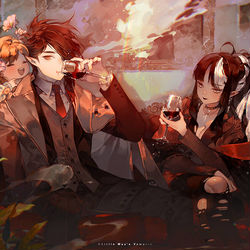This is a pixiv picture whose title is 乾杯.