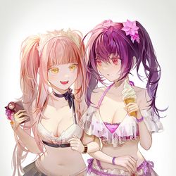 This is a pixiv picture whose title is 水着メイヴとスカディ.
