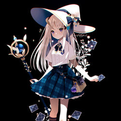 This is a pixiv picture whose title is 魔女見習いちゃん.