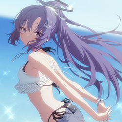 This is a pixiv picture whose title is 水着ユウカの幻覚.