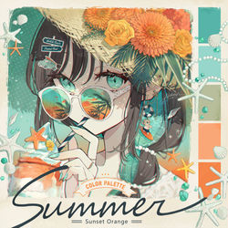 This is a pixiv picture whose title is Sunset Orange.