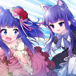 This is a pixiv picture whose title is 猫ベルンと鼠ヱリカ.
