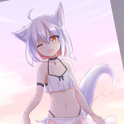 This is a pixiv picture whose title is 水着なクレアちゃん.