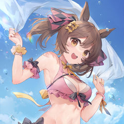 This is a pixiv picture whose title is 水着ファル子.
