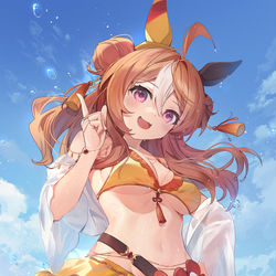 This is a pixiv picture whose title is 水着リッキー.