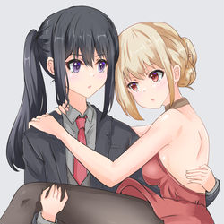 This is a pixiv picture whose title is 蒲焼太郎にお姫様抱っこされている山葵のりこ.