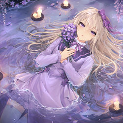This is a pixiv picture whose title is 紫の恍惚.