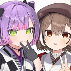 This is a pixiv picture whose title is トワ様とムメイちゃん.