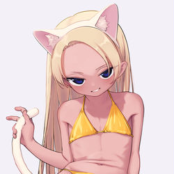 This is a pixiv picture whose title is 耳と尻尾.