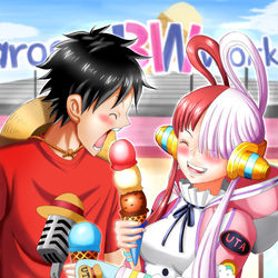 This is a pixiv picture whose title is ウタアイスデート中.
