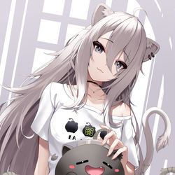 This is a pixiv picture whose title is 獅白ぼたん.
