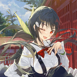 This is a pixiv picture whose title is 神様 真宵.