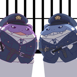 This is a pixiv picture whose title is 刑務官ザラシ.