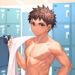 This is a pixiv picture whose title is トレ終.