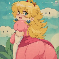 This is a pixiv picture whose title is [RETRO] Princess Peach [MARIO].